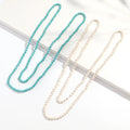 Wholesale 8mm Turquoise Beads Round White Elegant Fashion Symbol of Wealth and Good Luck Long Necklace for Women