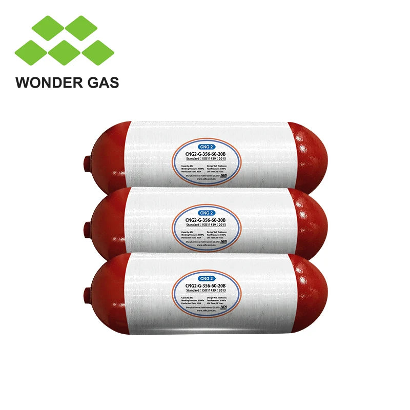 CNG2 356-65L 70L ISO11439 CNG Cylinder Type 2 Gas Tank Cylinder Fiberglass Cylinder for Pickup Car Truck