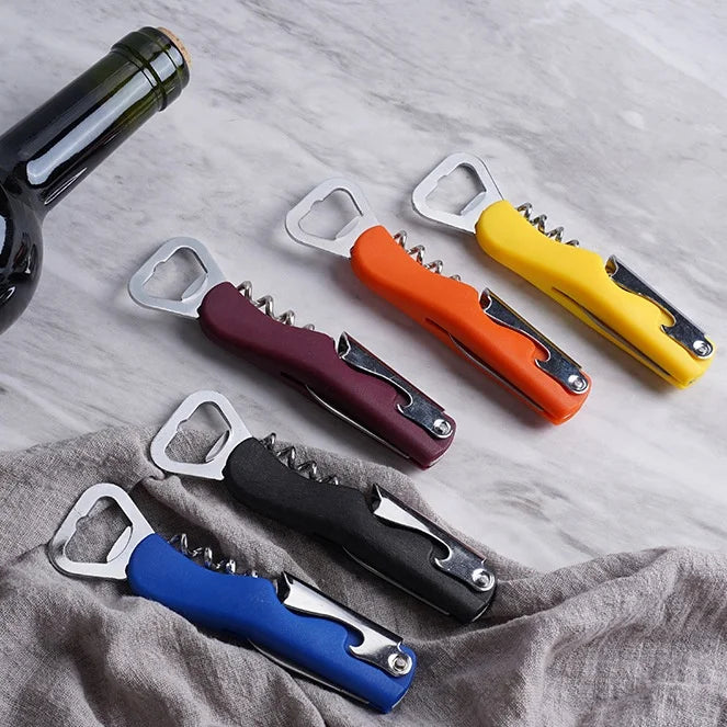 Wholesale Modern Metal Wine Sommelier Corkscrew Wine Accessories Waiter's Friend and Beer Bottle Opener