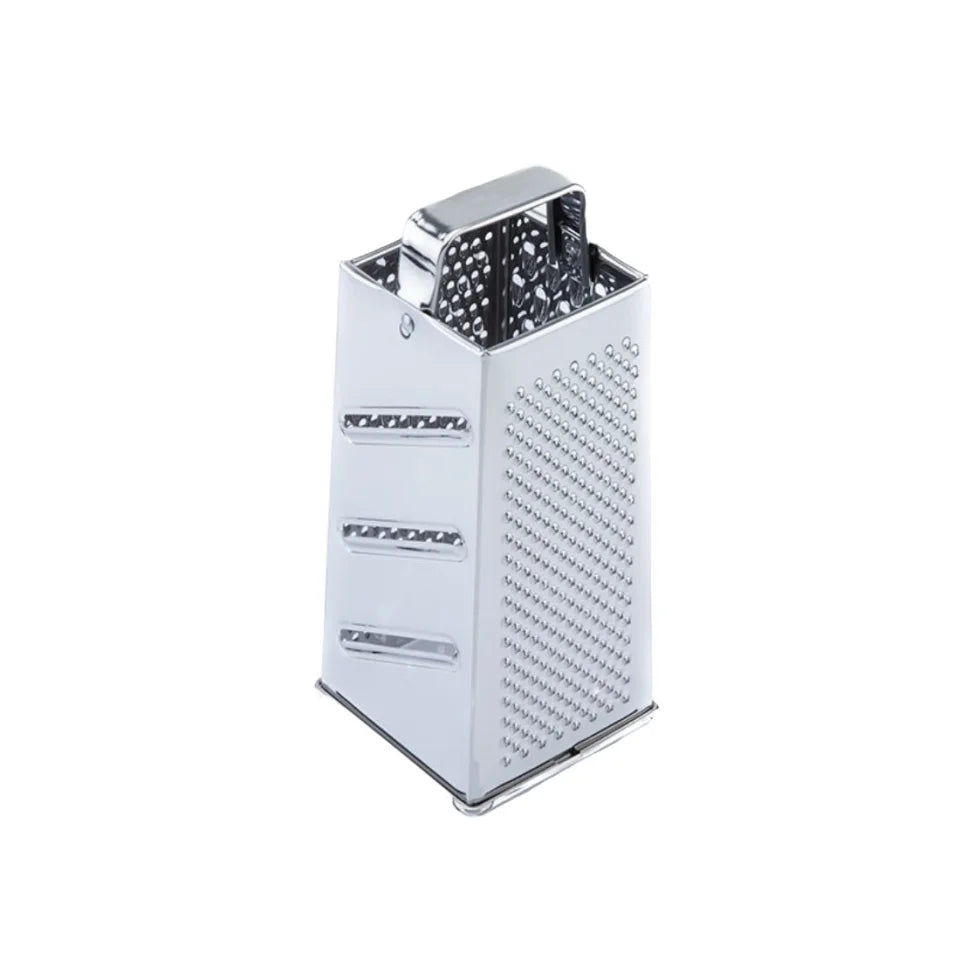 Smart Multifunctional 24 cm Stainless Steel Eco-Friendly Fruits Vegetables Grater Many Holes Easy Handling Silver Polished
