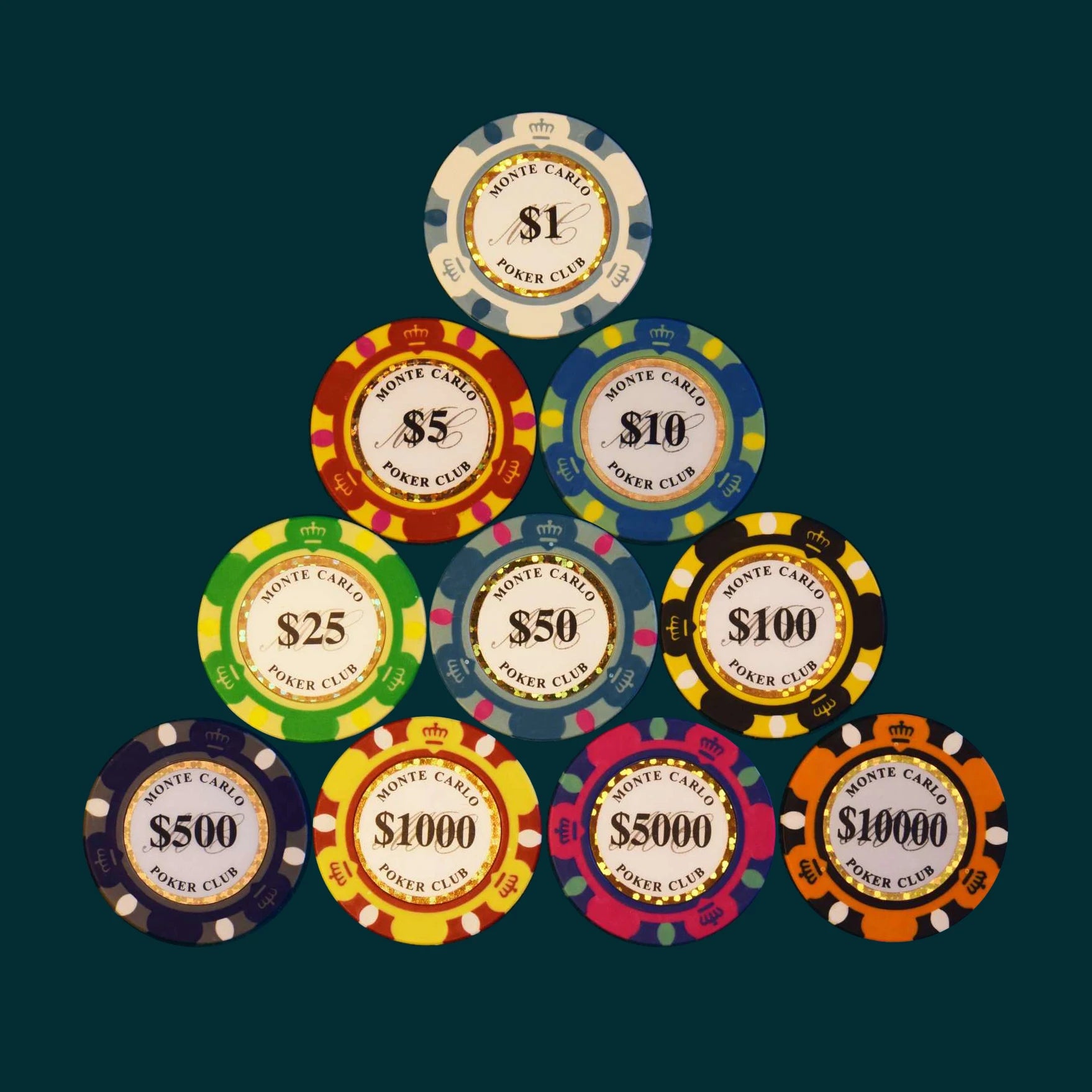 Factory Supply Frid Wsop  Montecarlo Casino Gambling Sticker Blank 14g Clay Custom Plastic logo Customized Poker Chips