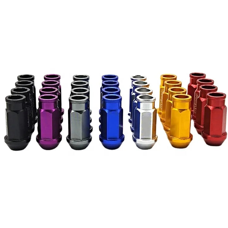 Aluminum CNC Turning Service Anode Color CNC Turning CNC Lathe Machining M12*1.5 Double Anti-theft Wheel Hub Nut