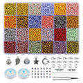 Factory Hot Sell 3mm Glass Seed Beads DIY Set  24 Colors Solid Color Seed Beads Set for Diy Jewelry Making