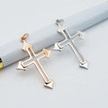 High Quality Pure Silver Christian Religious Hot Sale Simple Cross 925 Sterling Silver Pendant Necklace Fine Jewelry