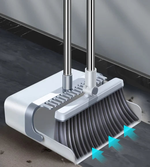 JOYBOS Lightweight Upright Dustpan Brush Combo PP Material Broom Head Model JBS-TS-1022-JGY for Home Kitchen Office Lobby Floor