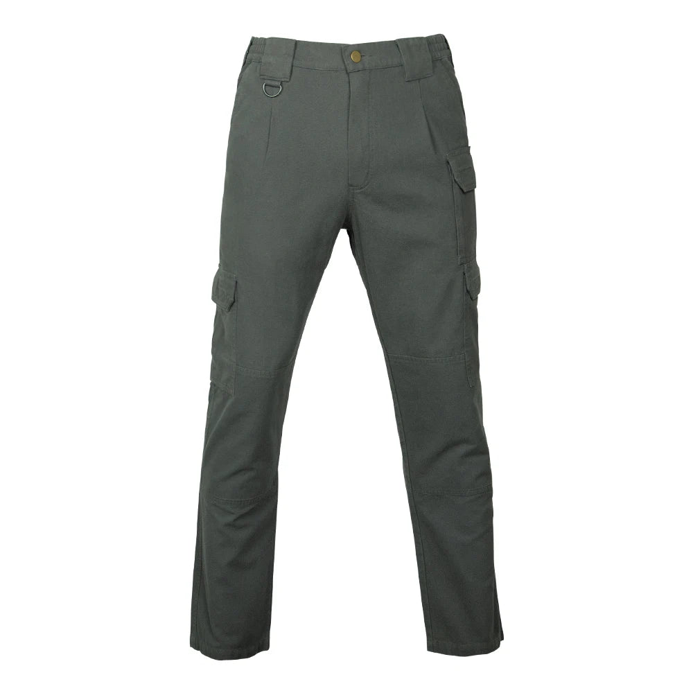 Mens Dark Green Safari Style 100% Cotton Breathable Regular Fit Autumn Cargo Overalls Mid Waist Multi Pocket Zipper Fly