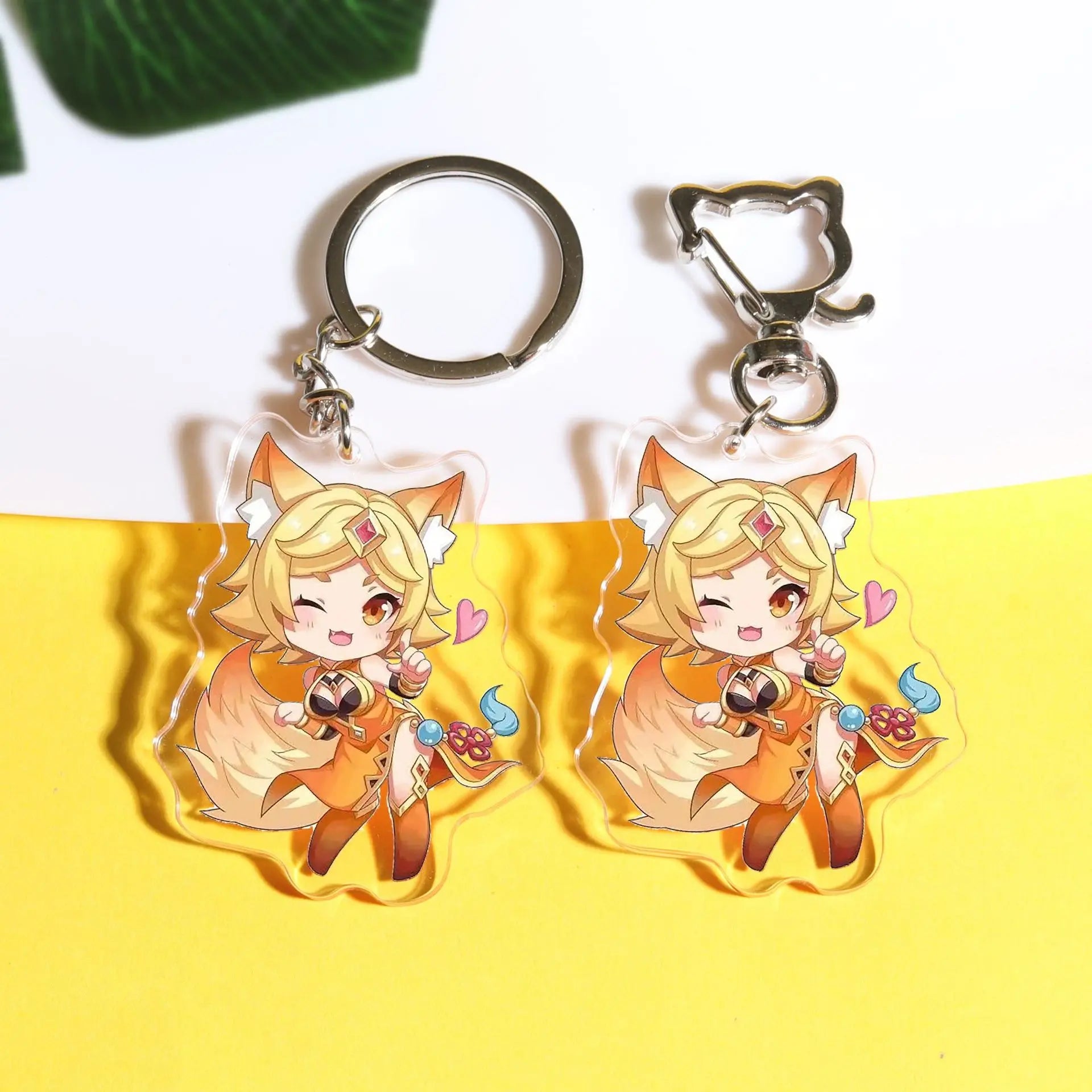 MQQ20 Transparent Glass Acrylic Charms Double-sided Printing Logo Cartoon Animation Gift Company Logo Custom Acrylic Keychain
