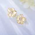 Wholesale Custom Logo Fine Jewelry Daisy Sterling Silver S925 Gold Plated CZ Fine Simple Design Flower Earrings