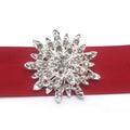 Custom Bulk Sale Price Silver Jewelry Metal Rhinestones Flower Brooch