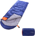 Woqi 3 Seasons Lightweight 190T Polyester Envelop Sleeping Bag with Compression Sack for Outdoor