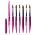 2022 YIHUALE 10# Kolinsky Crimped Acrylic Nail Brush with Comfortable Handle Acrylic Pure Kolinsky Brush