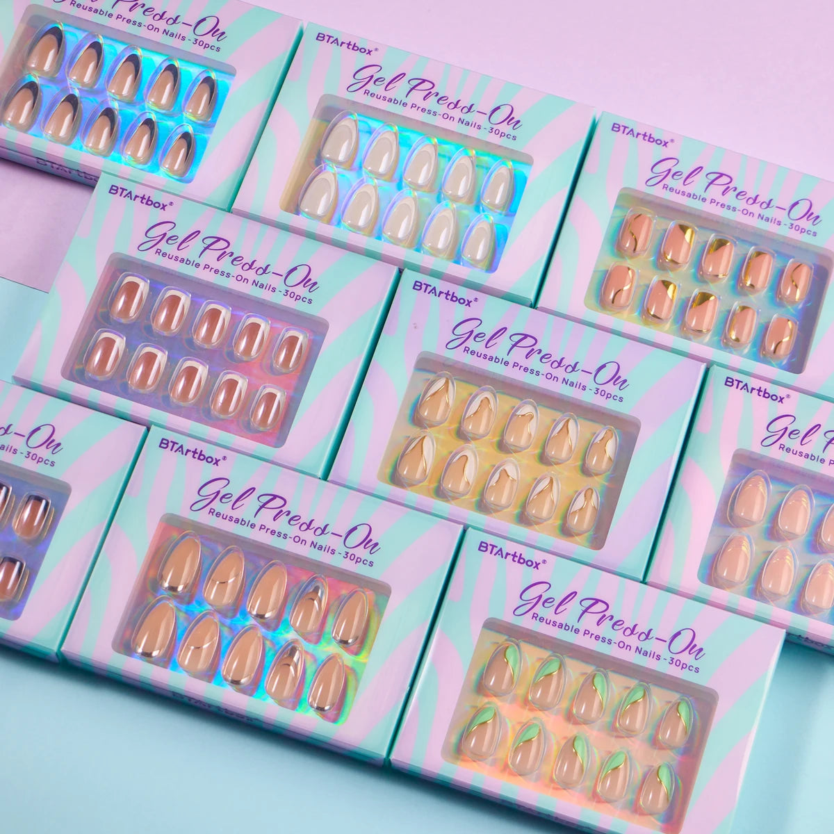 Luxury Reusable 3D Short Fake False Nails Set With Glue Wholesale French Tip Soft Gel Custom Hand Made Press on Nails Tip En Gel