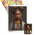 5d Diy Diamond Painting Human African Girl People Portrait Cross Stitch Full Drill Short Lint Canvas Painting Set Home Decor
