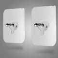 Adhesive Wall Screws & Hooks Self Adhesive No Drilling Non-Trace Screw Hook Multifunctional PVC Storage for Living Room