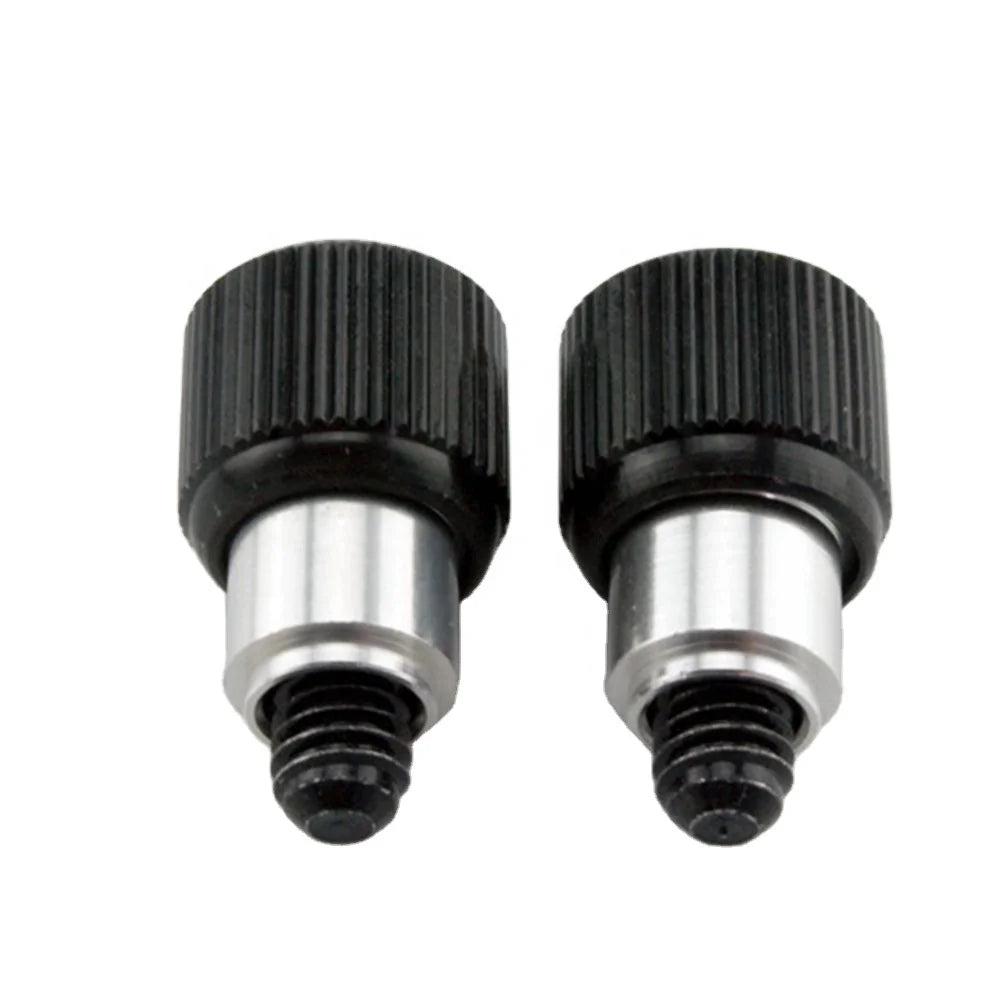 Black Knurled Head Press-in Spring Captive Panel Screws for PC Board Durable Nylon Plastic Nickel Aluminium Titanium Materials