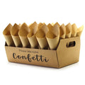 Wholesale Custom Eco Friendly Kraft Paper Confetti Cone Holder Tray with 30 Holes