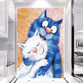 Animal 5D Full Diamond Painting Square/Round Blue Cat Animals Diamond Painting Canvas Painting Home Decoration Crafts Kit Gift