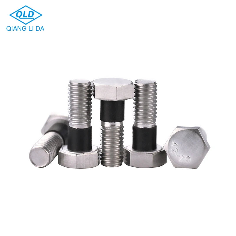 Stainless Steel Plain Hex Head Full Thread DIN933 Anti-flaming Waterproof Self Sealing Screws M3-M6 for Electric Power