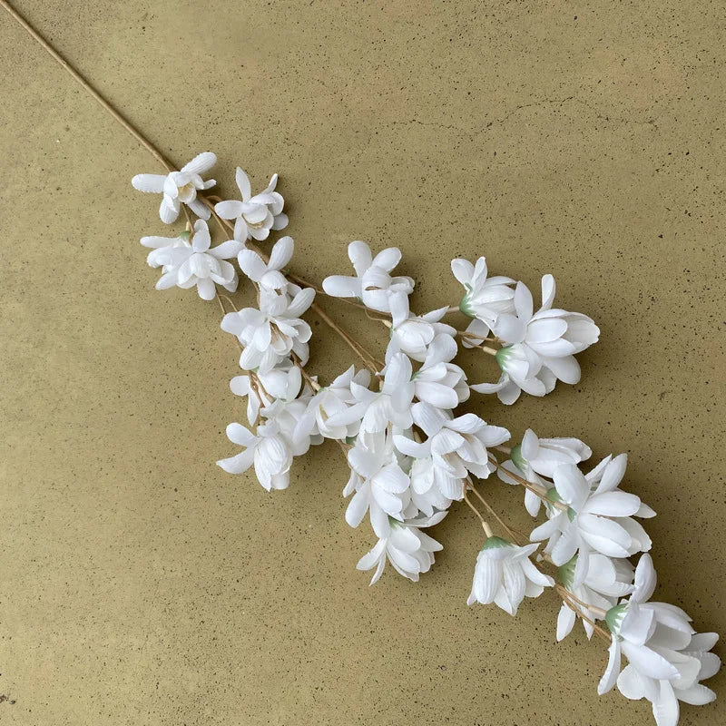 D-CB001 Wedding Decoration Long Stem Artificial Flower White Cherry Blossom Stem