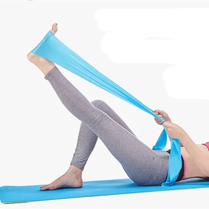 Wholesale Home Fitness Equipment TPE Sport Yoga Elastic Bands Strength Training Stretch Belt