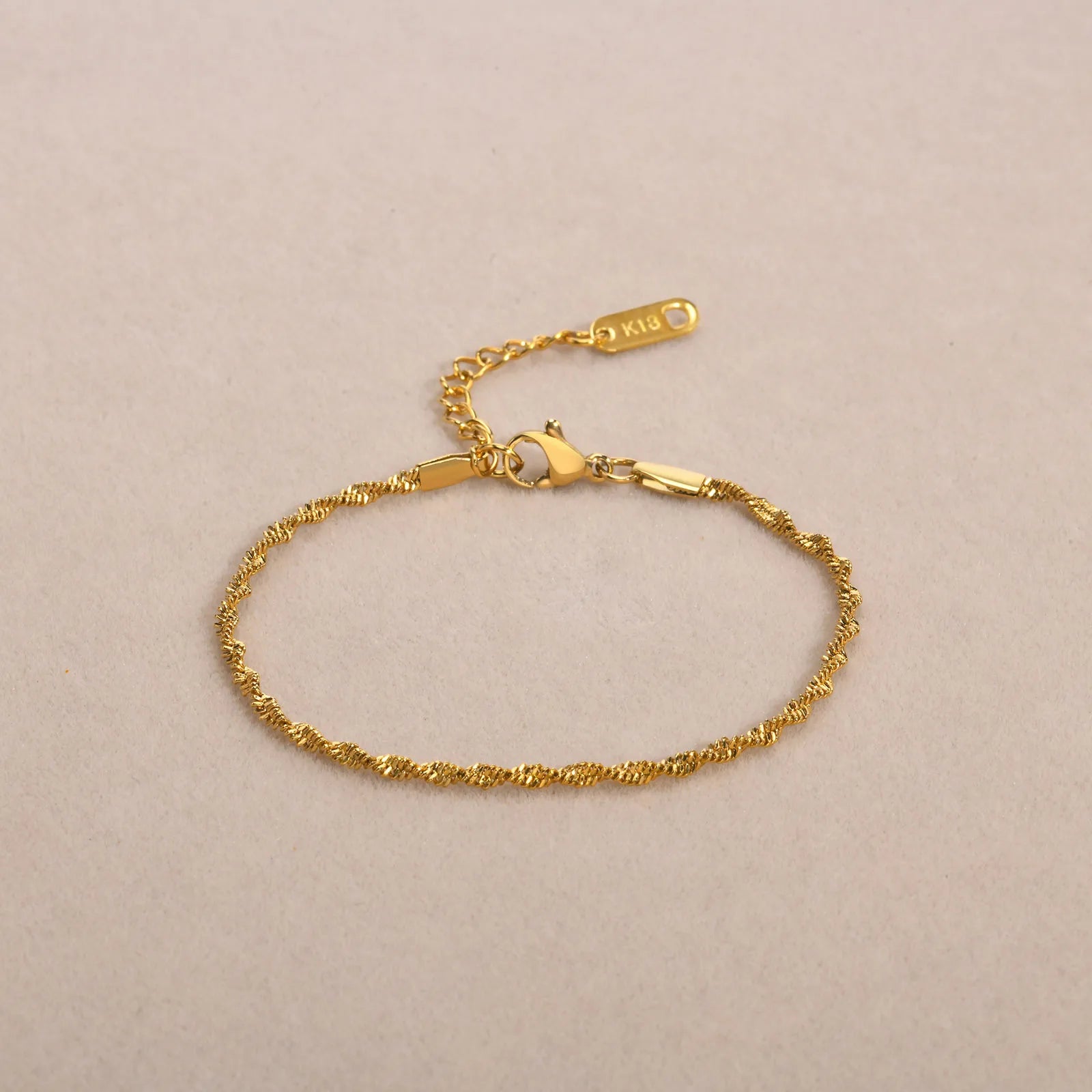 Waterproof Charm Bracelet 18K Real Gold Plated Stainless Steel Accessories Women Jewelry Bracelet