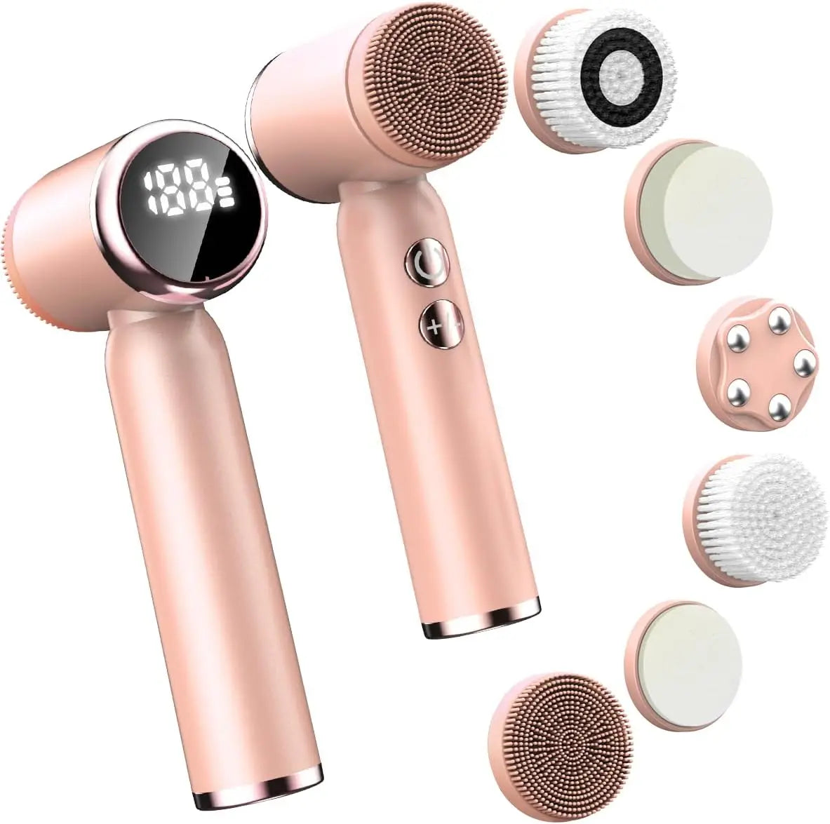 Electric Face Brush Face Scrubber Facial Spin Rechargeable IPX6 Waterproof with 6 Brush Heads Women & Men USB Charge Hand Held
