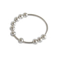 SC Hot Selling Anxiety Sliding Bead Ring Fashion Personalized Beads Rotate Freely Silver Gold Anti-stress Anxiety Fidget Ring