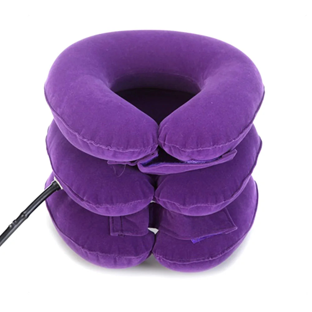 Inflatable Collar Neck Support Tractor Air Cervical Traction Device for Orthopedic Massage & Relaxation Relieves Vertebra Stress