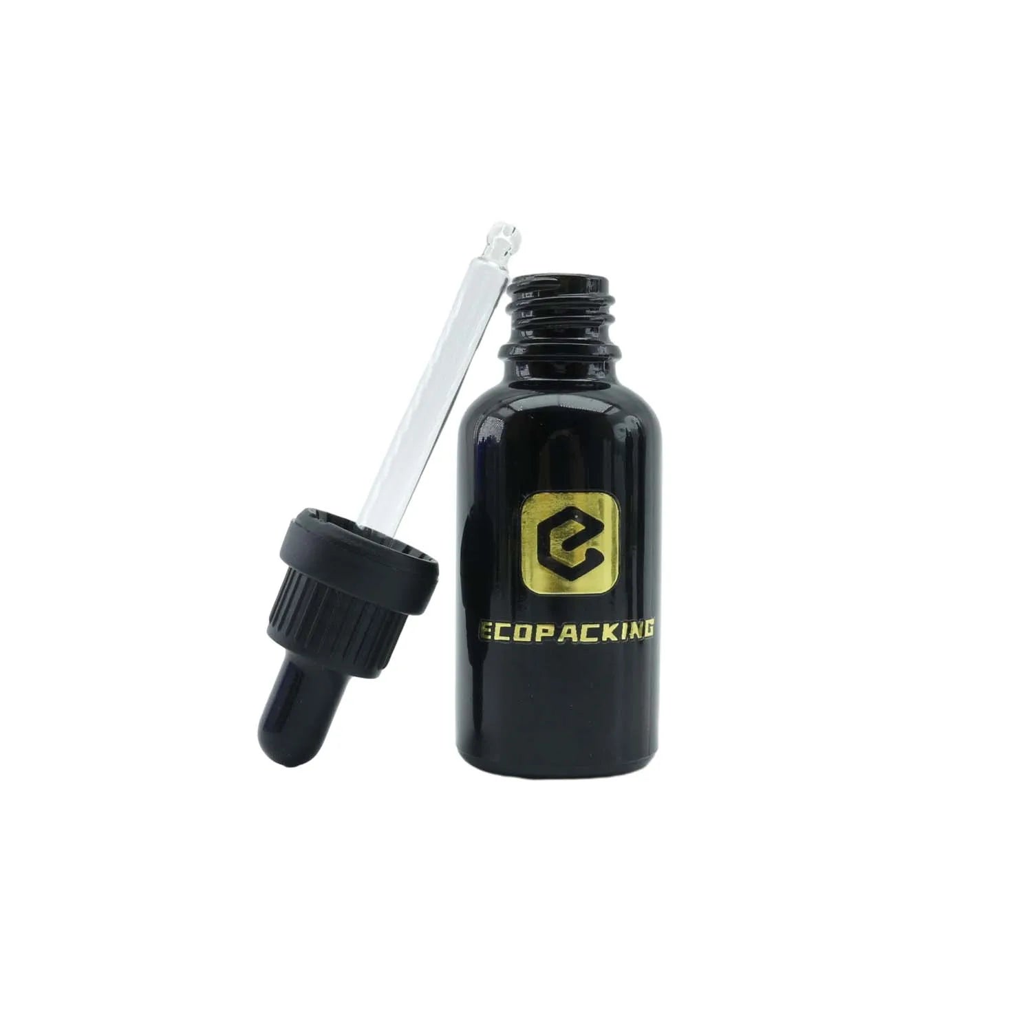 Empty Essential Oils Bottles 5ml 10ml 15ml 20ml 30ml 50ml 100ml Black Glass Ropper Bottles for Cosmetic Packaging