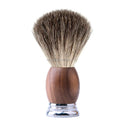 ZY Pure Badger Shaving Brush Walnut Wood & Aluminum Alloy Handle Wet Shave Using Shaving Cream Soap Beard Grooming Tool Shaver