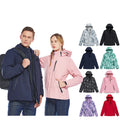 Men Women Plus Size 2 Piece Set Clothing up to 5XL Waterproof Hiking Coat Ladies Fleece Coat With Detachable Hood Jacket 3 in 1