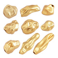 New Style Simple 18K Gold Plated Brass Irregular Space BeadsMen Women Bracelet DIY Charms Handmade Jewelry Accessories Supplies