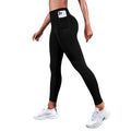 FLW Fitness Women's Solid High Waist Yoga Pants Tights Pockets Spandex/Nylon Material Elastic Waist Breathable Quick Dry