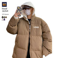 Hooded Padded Wholesale Puffer 100% Polyester Custom Logo Homme Men Puffer Jacket With Hood