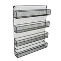Multifunctional Metal Wire Door Wall Hanger Kitchen Organizer Hanging Spice Jar Storage Rack