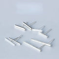 925 Sterling Silver Minimalist Designer Earring Cylinder Rectangular Stud Earrings Jewelry Solid Fashion Earrings