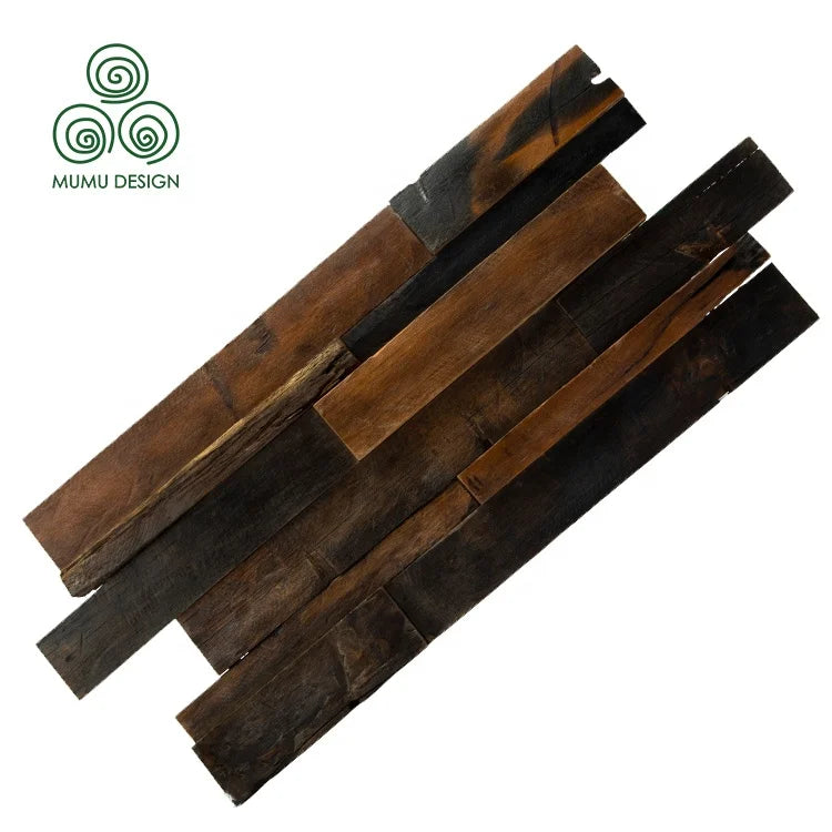 MUMU DESIGN Solid Wood Manufacturers Premium Indoor Decorative Wood Wall Panel Wooden Mosaic
