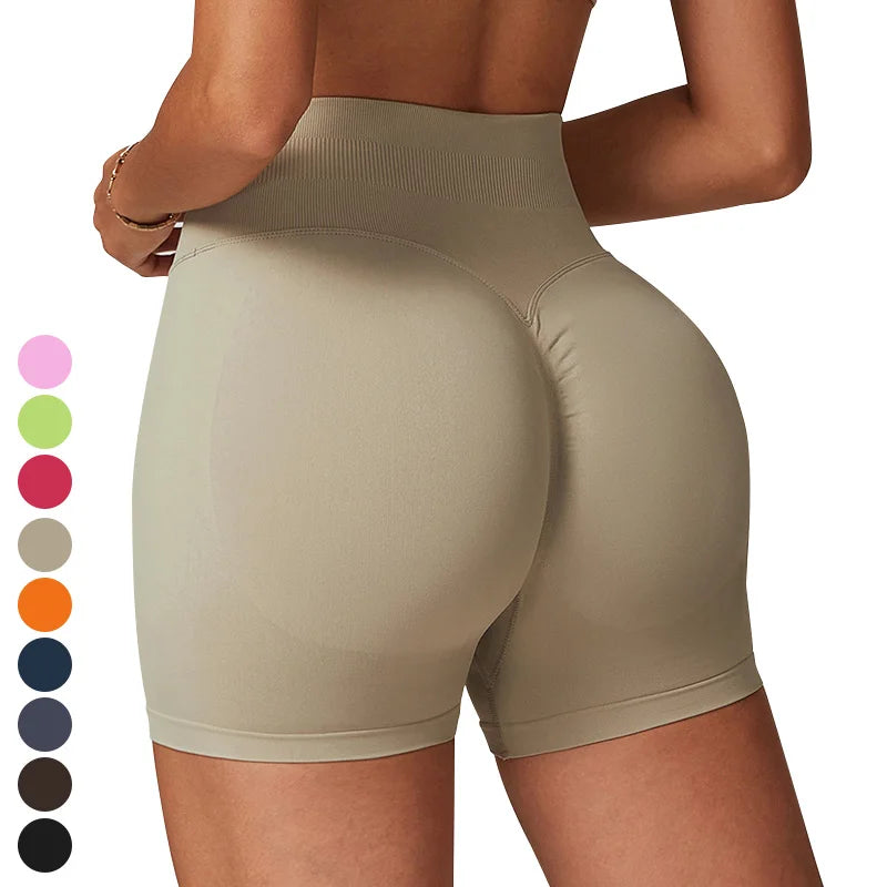 Janya Summer Quick Dry Running Sports Hot Shorts Scrunch Butt Lift High Waist Gym Fitness Wear Seamless Yoga Shorts for Women