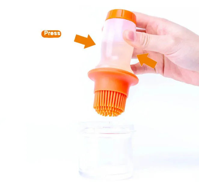 Wholesale Oil Brush for Barbecue Cooking Brush 2 in 1 Glass Olive Oil Dispenser Bottle With Silicone Brush