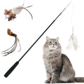 1.8m Fishing Rod Interactive Electronic Cat Pole Simulation Bird  Rotating Fearher Stick Automatic Cat Toy