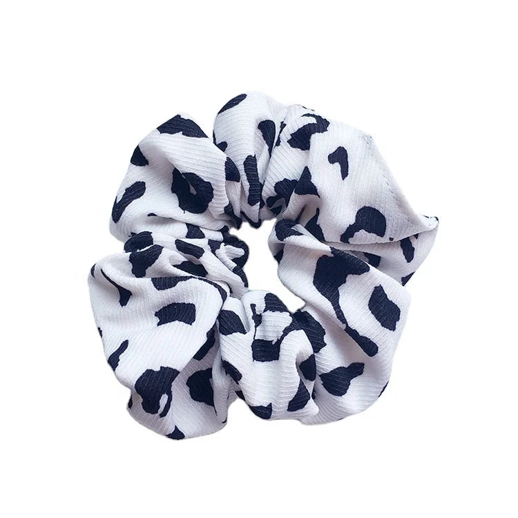 MIO Fruits Hair Scrunchies Wholesale Women Hair Accessories Dandelion Leopard Patterns Chiffon Printed Hait Tie