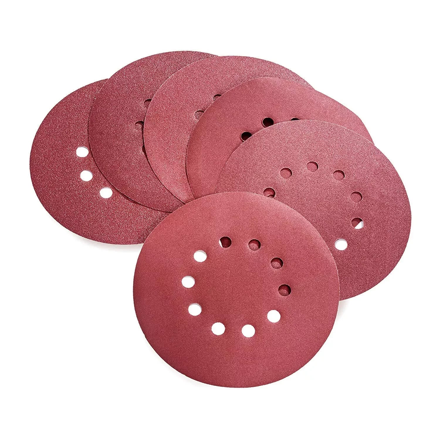 9" Drywall Sanding Discs Total 10-Hole Hook Loop 60 80 100 120 180 Grit Resin-Bonded Aluminium Tools 50pcs/set 10sets/carton