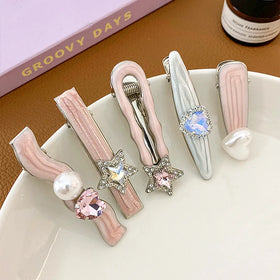 Custom Logo Girls Kids Small Plain Matte Metal Bobby Hair Pins Accessories Colorful Orange Duck Bill Hair Clips