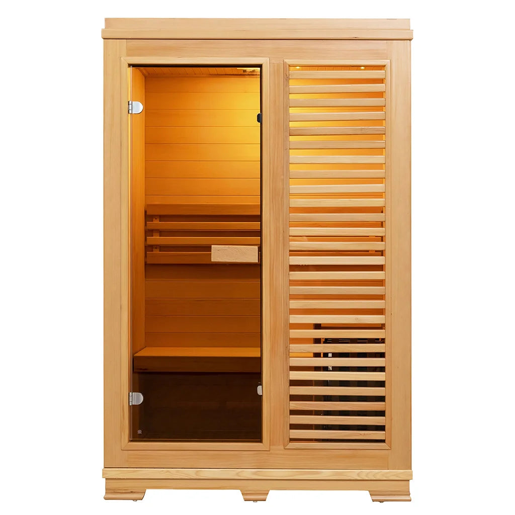 2 Persons Capacity and Computer Control Panel Feature Traditional Sauna Room