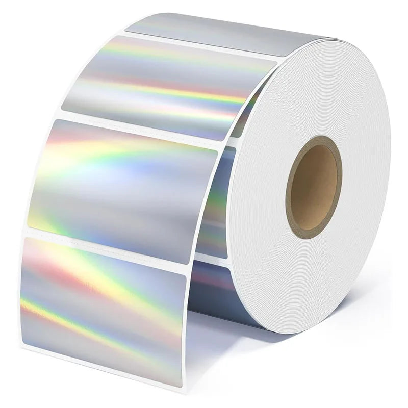 Self-Adhesive Name Price Tag Printable Rainbow Thermal Printer Labels Stickers Holographic Thermal Sticker