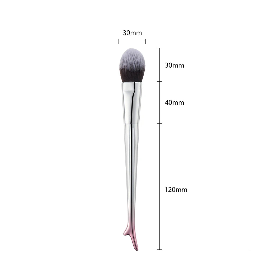 Apsara Deer Flat Head Face Foundation Bronzer Powder Blush Brush for Beauty Blending Liquid Powder Smoothing Face Brush