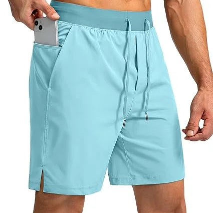 Custom Men's Sporty Quick Dry Beach Shorts Polyester Spandex Color Block Surfing Board Swimming Trunks Mid Anti-Wrinkle Back