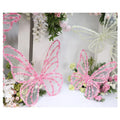 L918 Factory Manufacture Creative Wedding Decoration Supplies Luminous Wedding Props White Pink Artificial Butterfly Decorations