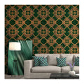 Luxury Damask Modern 3D Embossed PVC Wallpaper Waterproof Wallcovering for Home Entertainment and Household Decoration