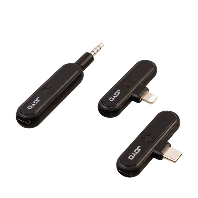 JOYO Wireless Audio Interface Transmitter Receiver Set Two Interface for Cellphone Live Streaming Internal Recording Sound Card